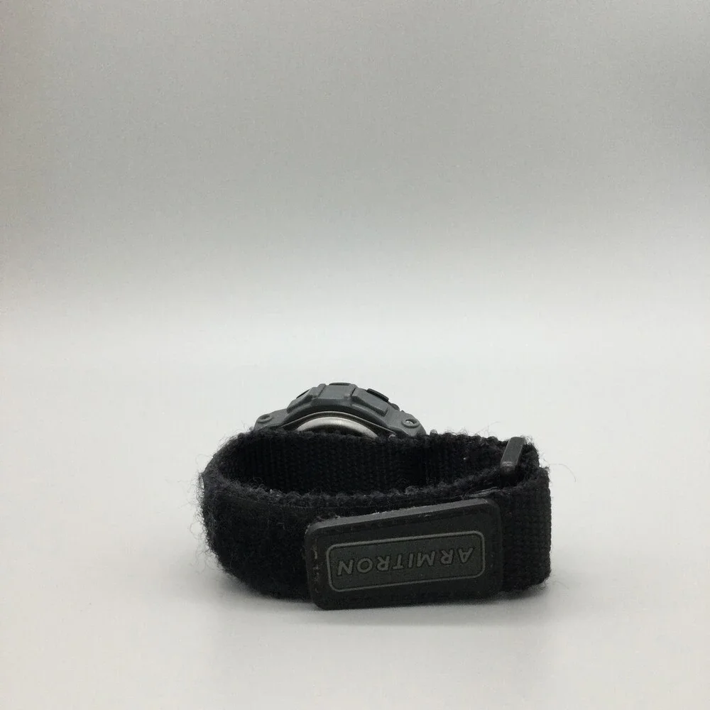 Armitron Pro Sport Mens Watch 43mm Digital Black Nylon Alarm Chrono Backlight